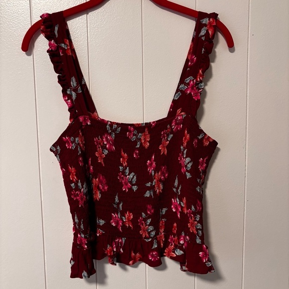 Laurel & Love | Smocked Floral Peplum Top | L - Picture 3 of 10